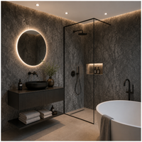 PVC Marmer Plaat - Rusty Dark - MAT - 280 x 120 cm