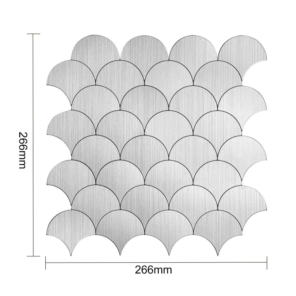 Zelfklevende tegels - Shells Silver - 26,6 x 26,6 cm - afbeelding 5