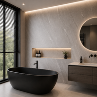 PVC Marmer Plaat - Slate Grey - MAT - 280 x 120 cm