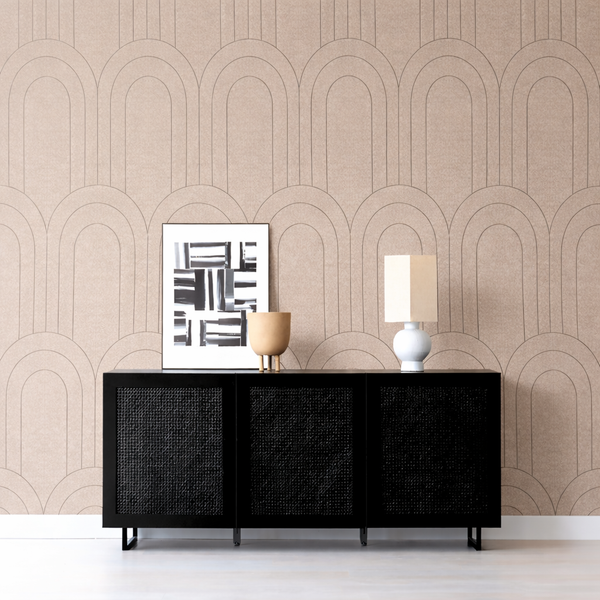 Akoestisch paneel - Viltpaneel Barok Taupe - 280 x 60 cm