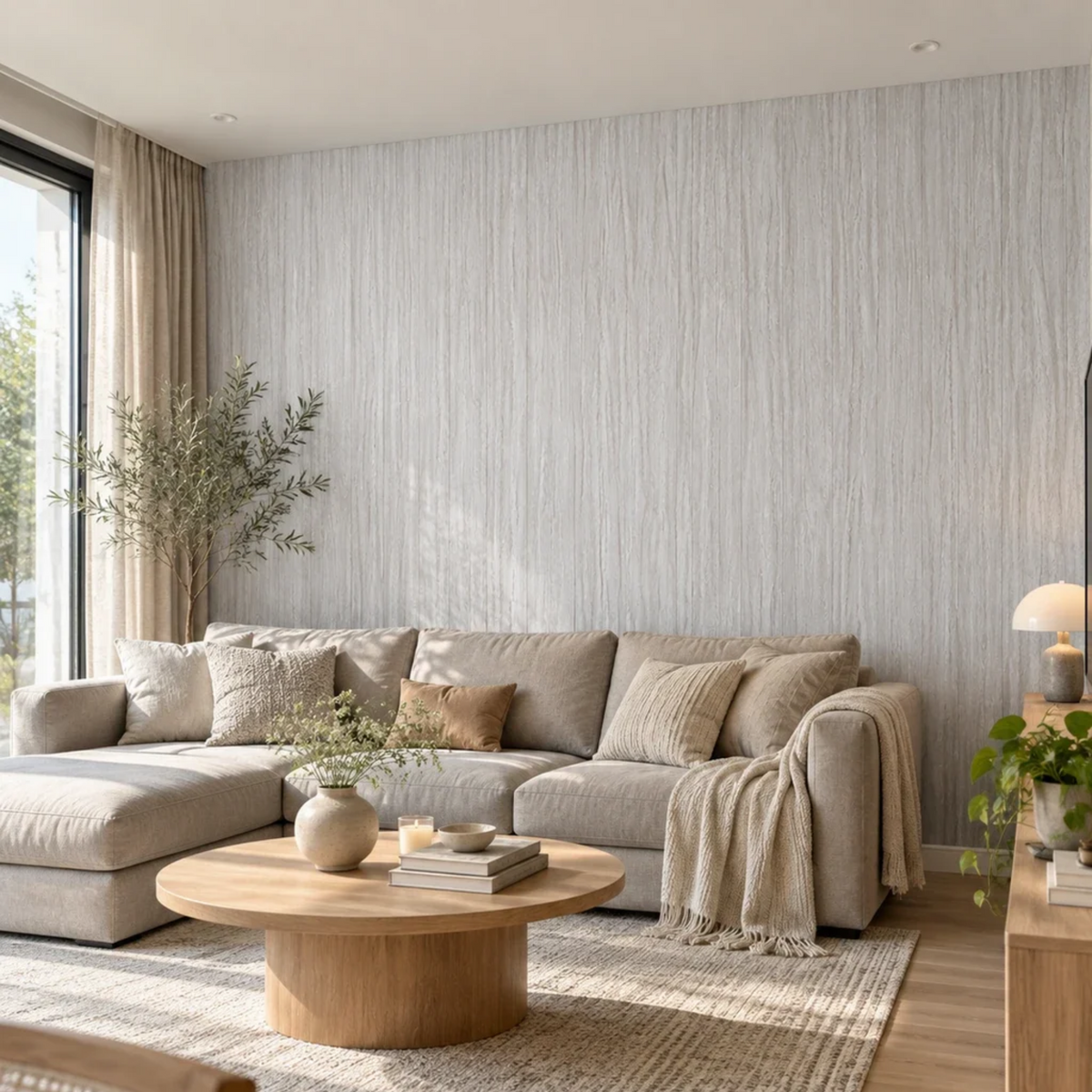 SPC Wandpaneel - Travertine Pearl Grey - Mat - 280×120 cm