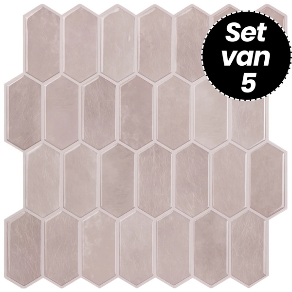 Plaktegels – Marrakesh Blush - 30,5 x 30,5 cm - Set van 5
