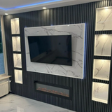 PVC Marmer Plaat - White Marmer - Hoogglans - 280 x 120 cm