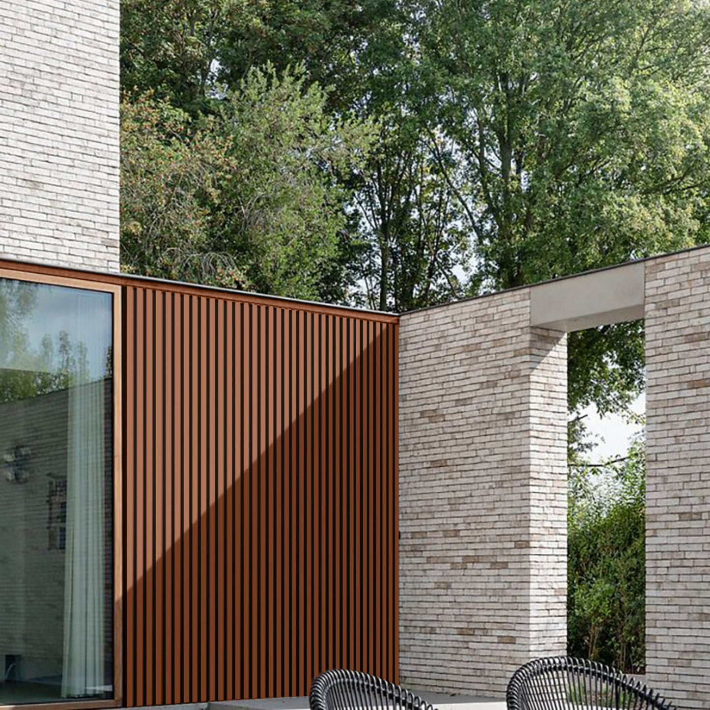 Kunststof Gevelbekleding - Composiet - Deepline Mahonie - 290 x 22 cm - afbeelding 3