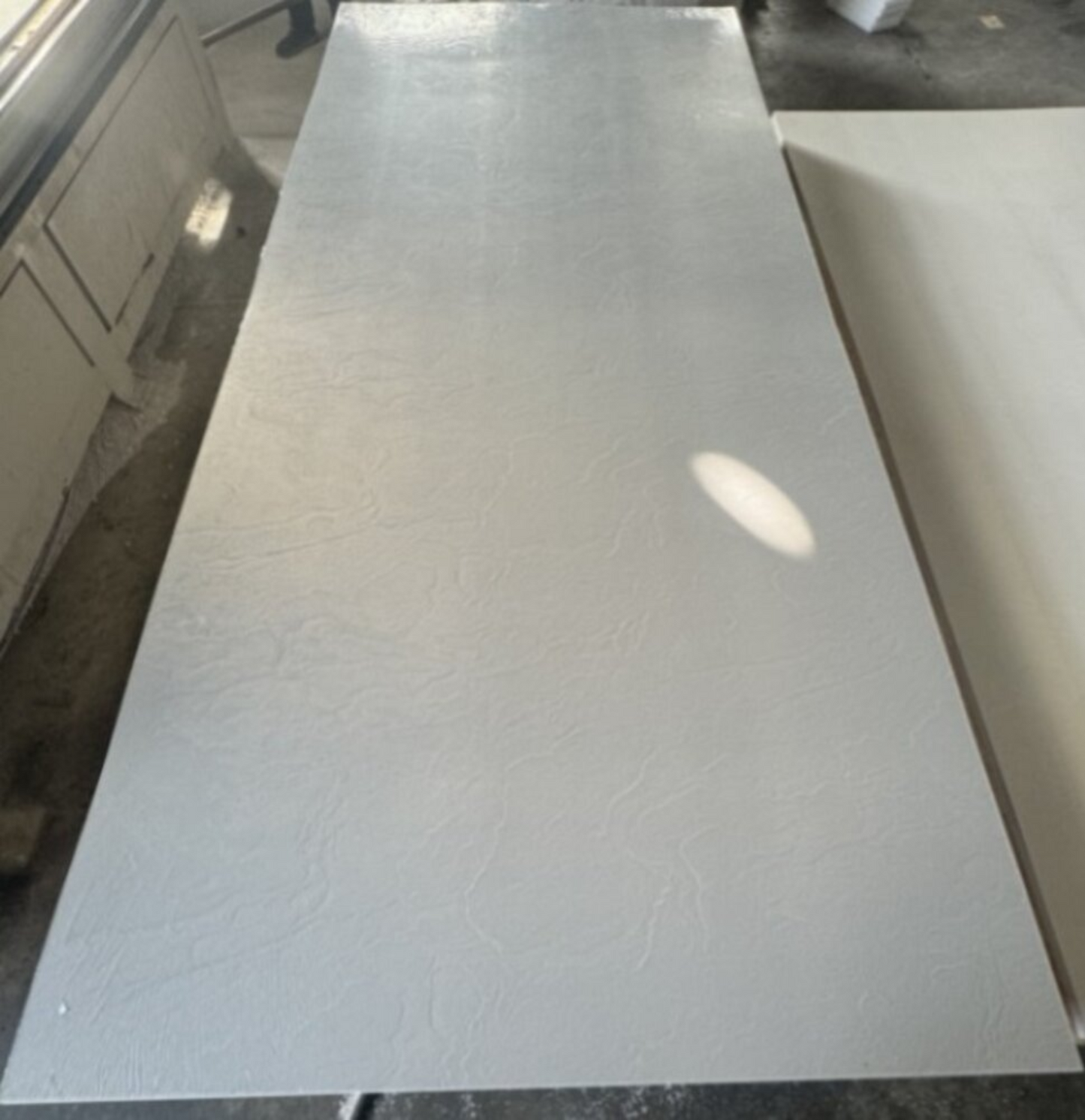 PVC Marmer Plaat - Effen Light Grey - MAT - 280 x 120 cm - afbeelding 2