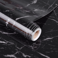 Sample zelfklevend behang Black Marmer