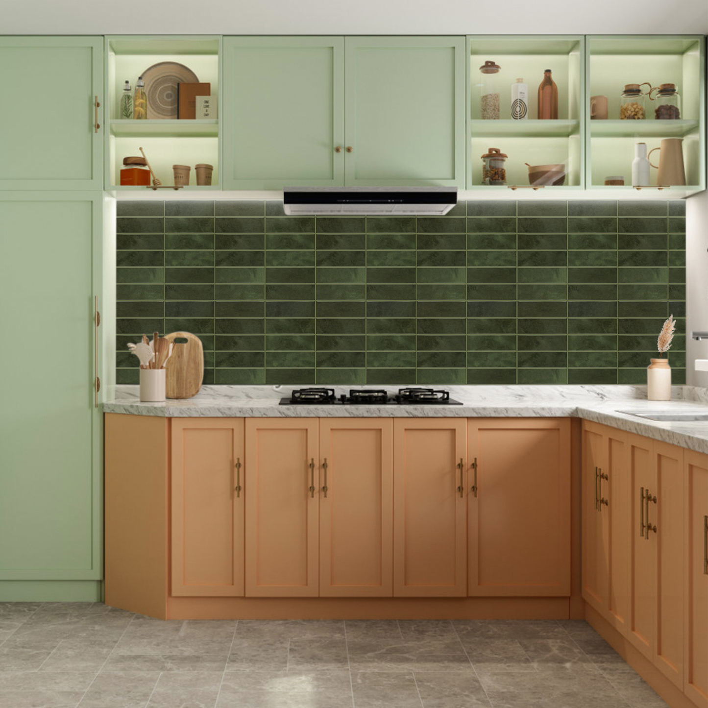 Plaktegels – Moroccan Green - 30,5 x 30,5 cm - Set van 5 - afbeelding 6