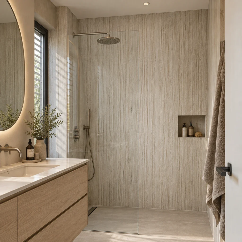 SPC Wandpaneel - Travertine Brown - Mat - 280×120 cm