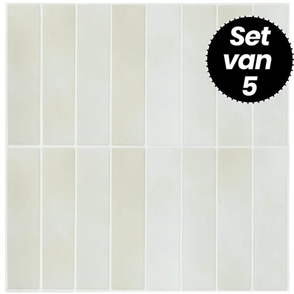 Plaktegels – Santorini Beige - 30,5 x 30,5 cm - Set van 5