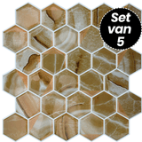 Plaktegels – Sahara Honey - 25,3 x 25,3 cm - Set van 5
