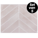 Plaktegels – Venice Visgraat - 29 cm x 22,9 cm - Set van 5