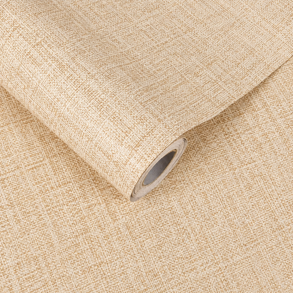 Zelfklevend behang - Linnen Brown - 60 cm x 10 m