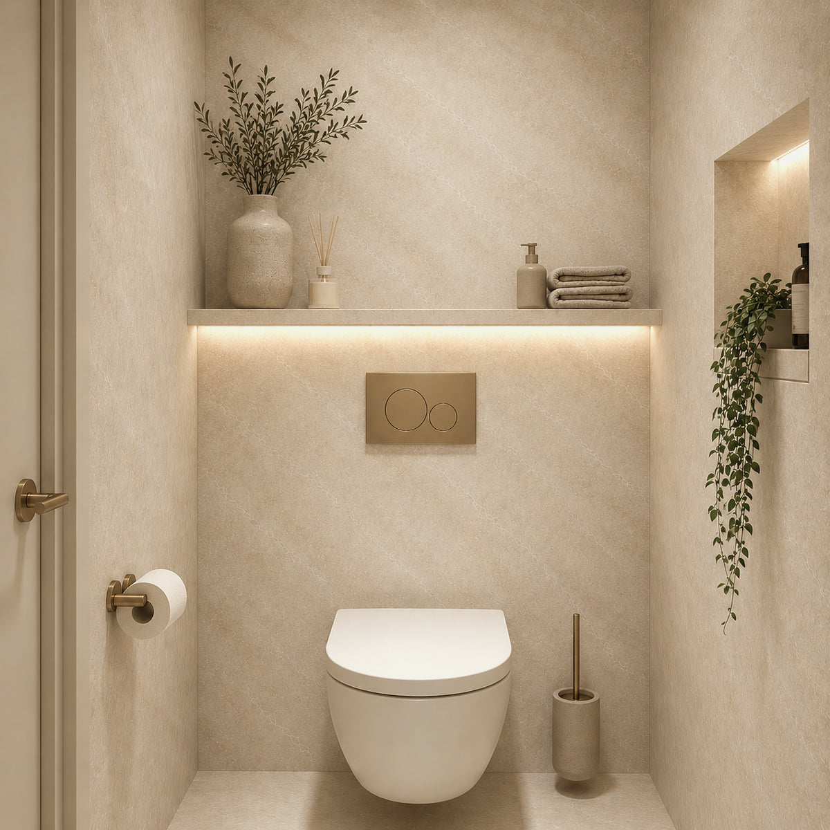 Zelfklevend behang - Oxide Beige - 60 cm x 10 m - Mat