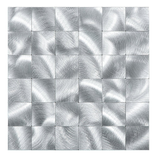 Zelfklevende tegels - Brushed Silver - 30,5 x 30,5 cm