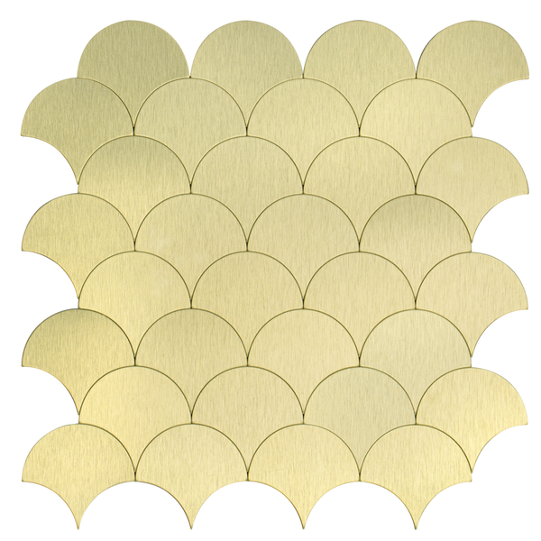 Zelfklevende tegels - Shells Gold - 26,6 x 26,6 cm