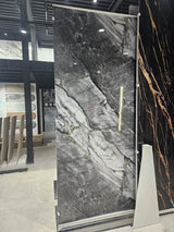 PVC Marmer Plaat - Marbella Grey - Hoogglans - 280 x 120 cm