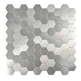 Zelfklevende tegels - Hexagon Silver - 29,1 x 28,6 cm