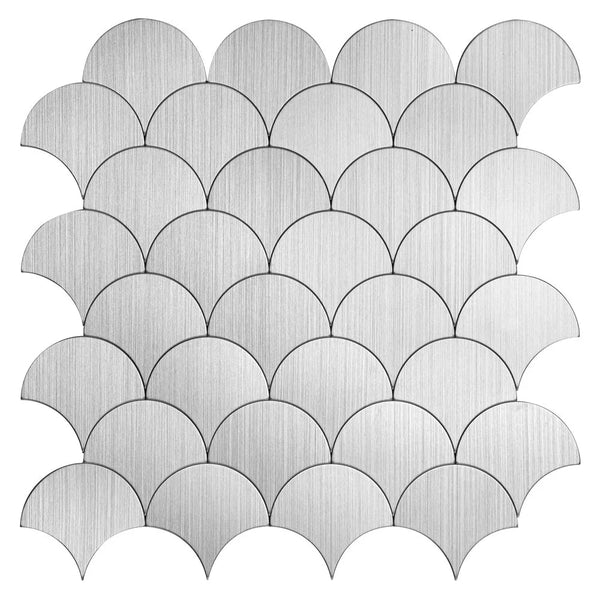 Zelfklevende tegels - Shells Silver - 26,6 x 26,6 cm