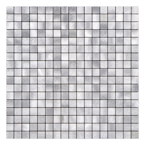 Zelfklevende tegels - Squares Silver - 26,5 x 26,5 cm