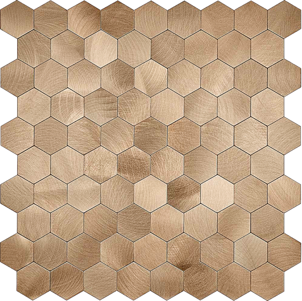 Zelfklevende tegels - Hexagon Bronze - 29,1 x 28,6 cm