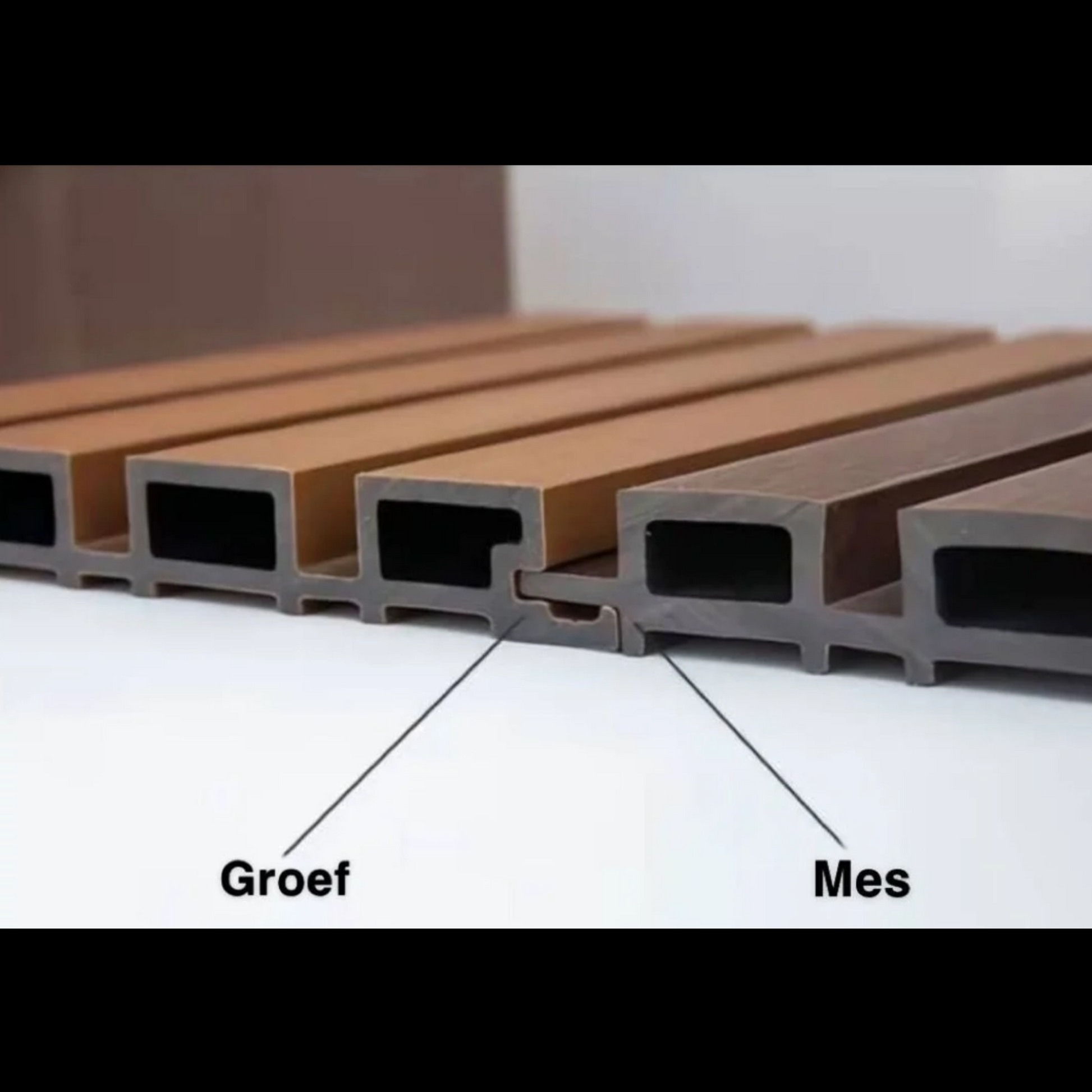 Kunststof Gevelbekleding - Composiet - Deepline Black/Antraciet - 290 x 22 cm - afbeelding 5