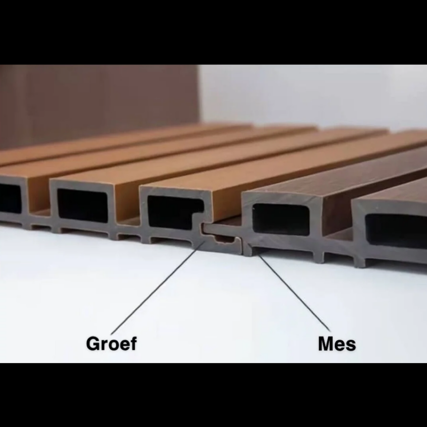 Kunststof Gevelbekleding - Composiet - Deepline Grey - 290 x 22 cm - afbeelding 4