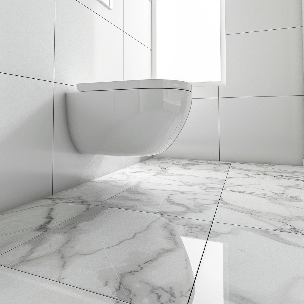 Zelfklevende Vloertegels - Intense Calacatta White - 30,5 x 30,5 cm