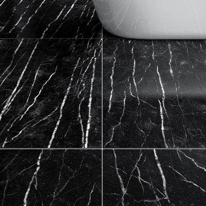 Zelfklevende Vloertegels - Calacatta Black - 30,5 x 30,5 cm
