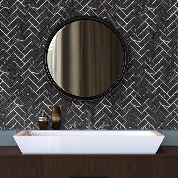 Zelfklevende tegels - Visgraat Olympus XL- 27,2 x 24 cm - afbeelding 2