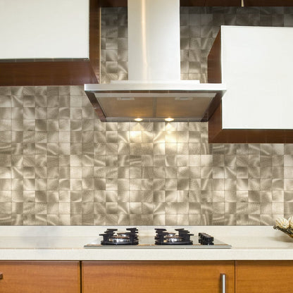 Zelfklevende tegels - Brushed Gold-  30,5 x 30,5 cm - afbeelding 2