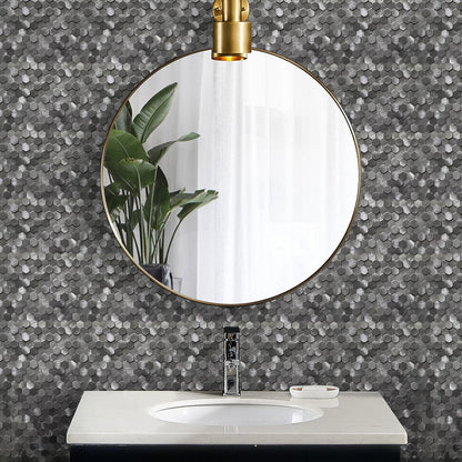 Zelfklevende tegels - Hexagon Mini Black - 30,6 x 30,7 cm - afbeelding 2