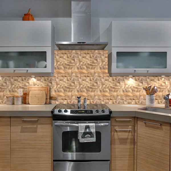 Zelfklevende tegels - Brushed Bronze -  30,5 x 30,5 cm - afbeelding 2