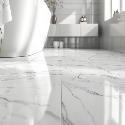 Zelfklevende Vloertegels - Intense Calacatta White - 30,5 x 30,5 cm