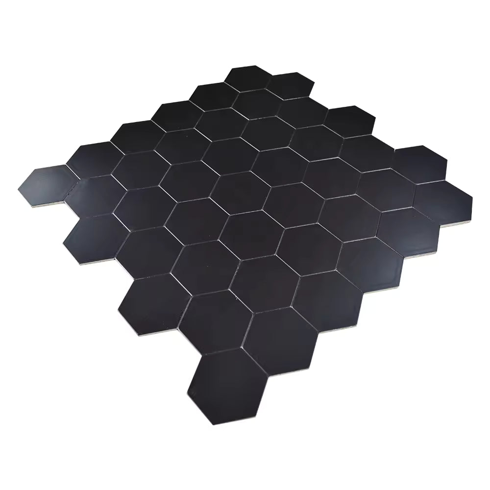 Zelfklevende tegels - Hexagon Black -  29,2 x 28,8 cm - afbeelding 4