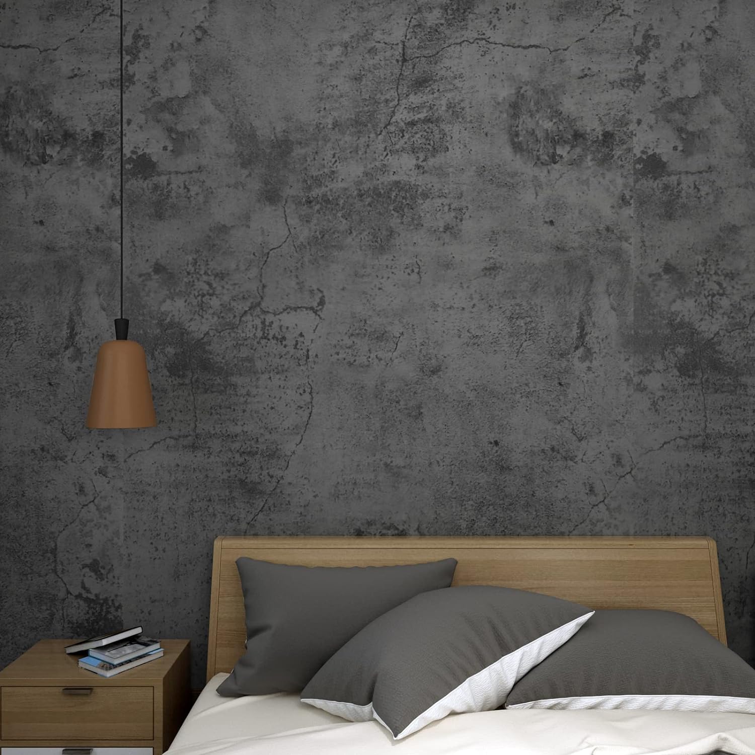 Zelfklevend behang - Dark Concrete - 60 cm x 10 m - afbeelding 3
