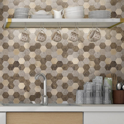 Zelfklevende tegels - Hexagon Mixed Gold -  28,8 x 28 cm - afbeelding 3