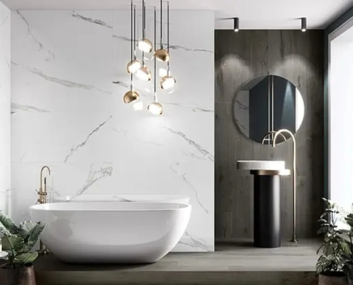 PVC Marmer Plaat - White Marmer - MAT - 280 x 120 cm - afbeelding 2