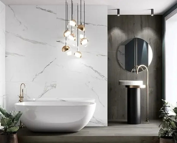 PVC Marmer Plaat - White Marmer - MAT - 280 x 120 cm - afbeelding 2