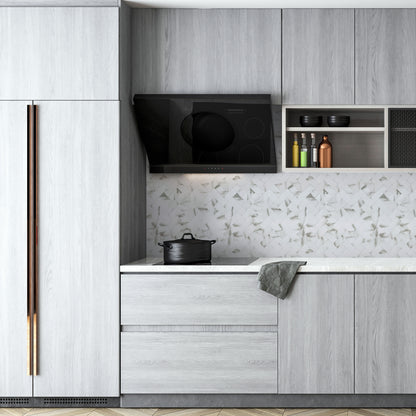 Zelfklevende tegels - Visgraat White Marmer -  28,5 x 28,3 cm - afbeelding 2