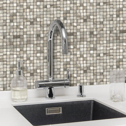 Zelfklevende tegels - Squares Gold - 26,5 x 26,5 cm - afbeelding 3