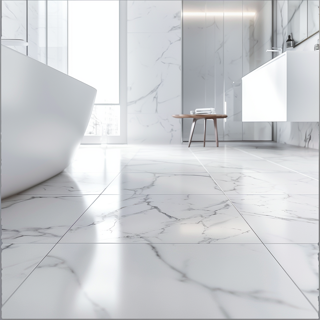 Zelfklevende Vloertegels - Intense Calacatta White - 30,5 x 30,5 cm