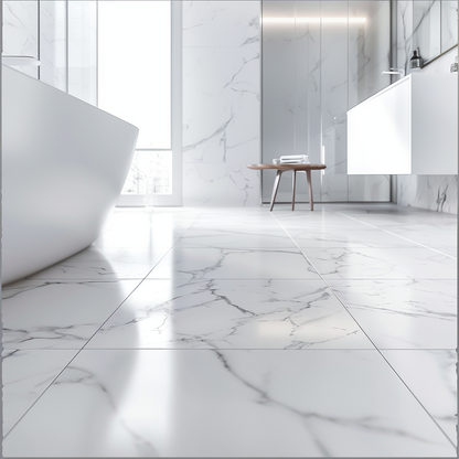 Zelfklevende Vloertegels - Intense Calacatta White - 30,5 x 30,5 cm