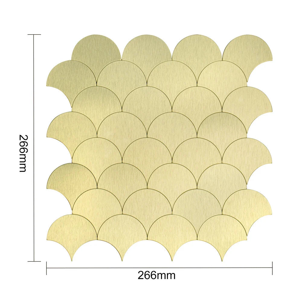 Zelfklevende tegels - Shells Gold - 26,6 x 26,6 cm - afbeelding 4