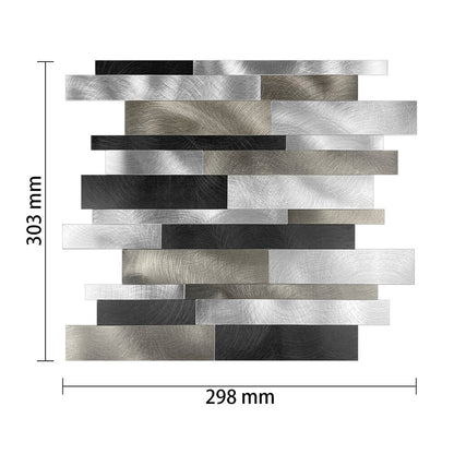 Zelfklevende tegels - Rectangle Silver - 30,3 x 29,8 cm - afbeelding 4