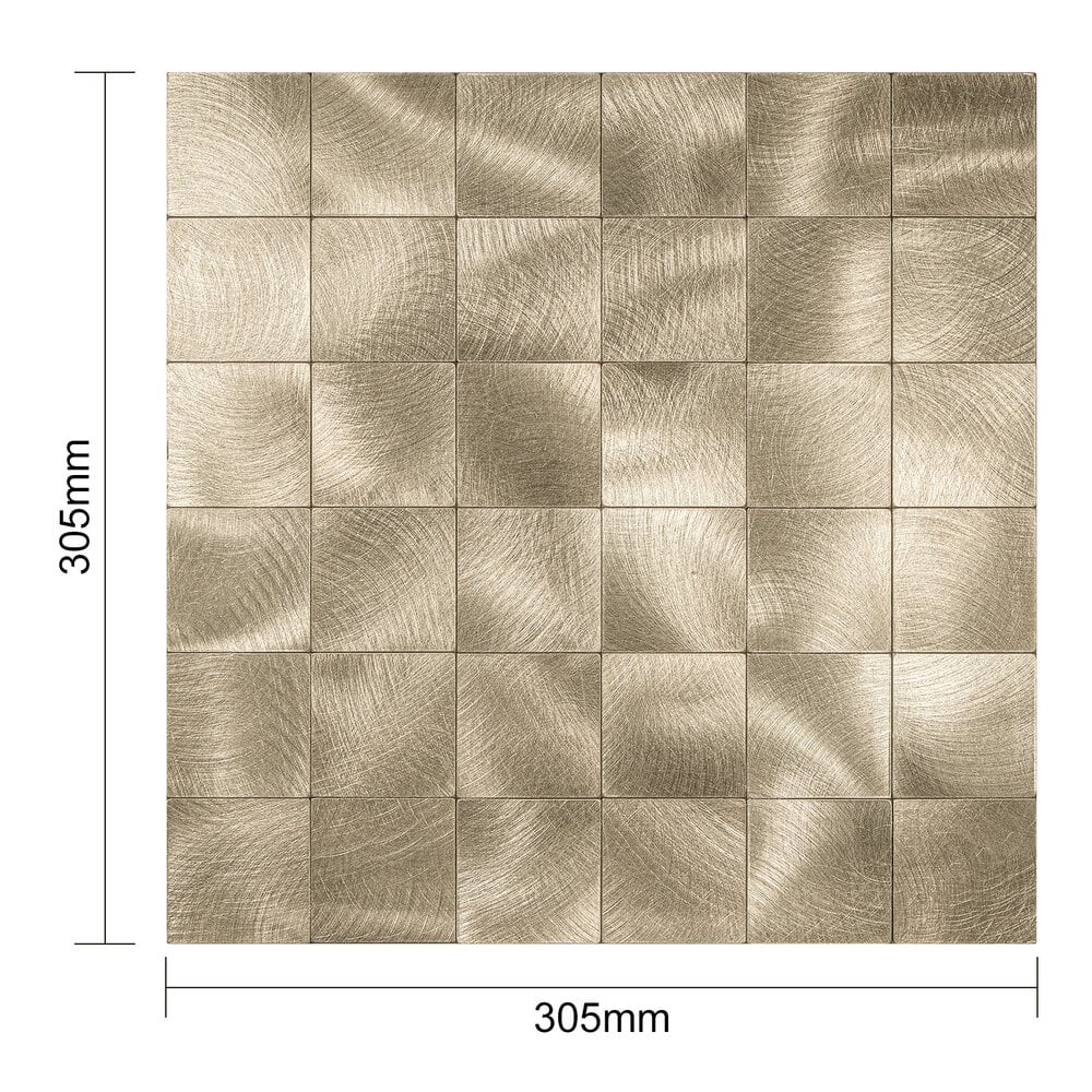 Zelfklevende tegels - Brushed Gold-  30,5 x 30,5 cm - afbeelding 5