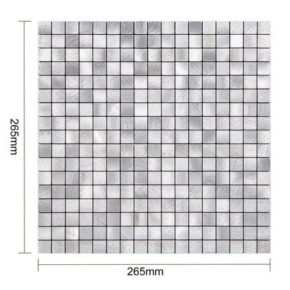 Zelfklevende tegels - Squares Silver - 26,5 x 26,5 cm - afbeelding 5
