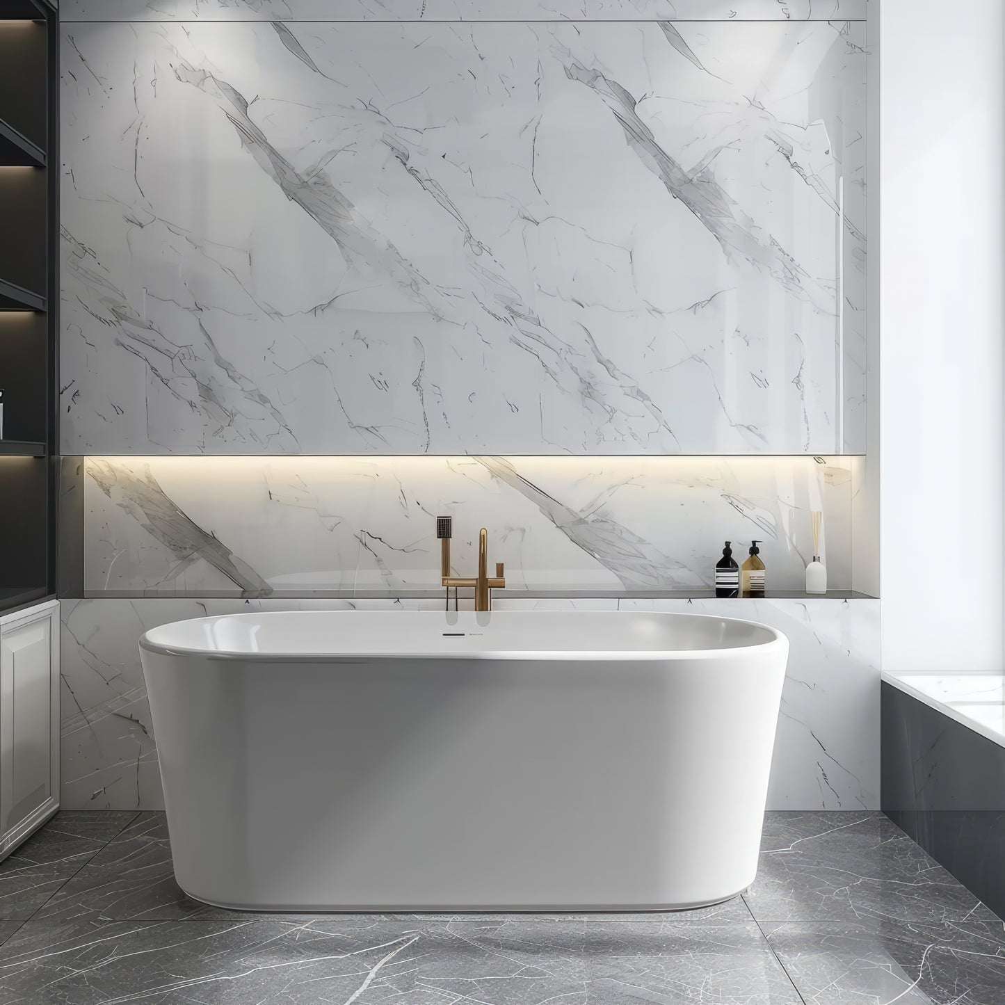 Zelfklevend behang - White Marmer - 60 cm x 10 m - afbeelding 2
