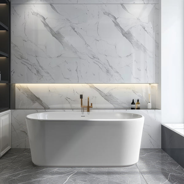 Zelfklevend behang - White Marmer - 60 cm x 10 m - afbeelding 2