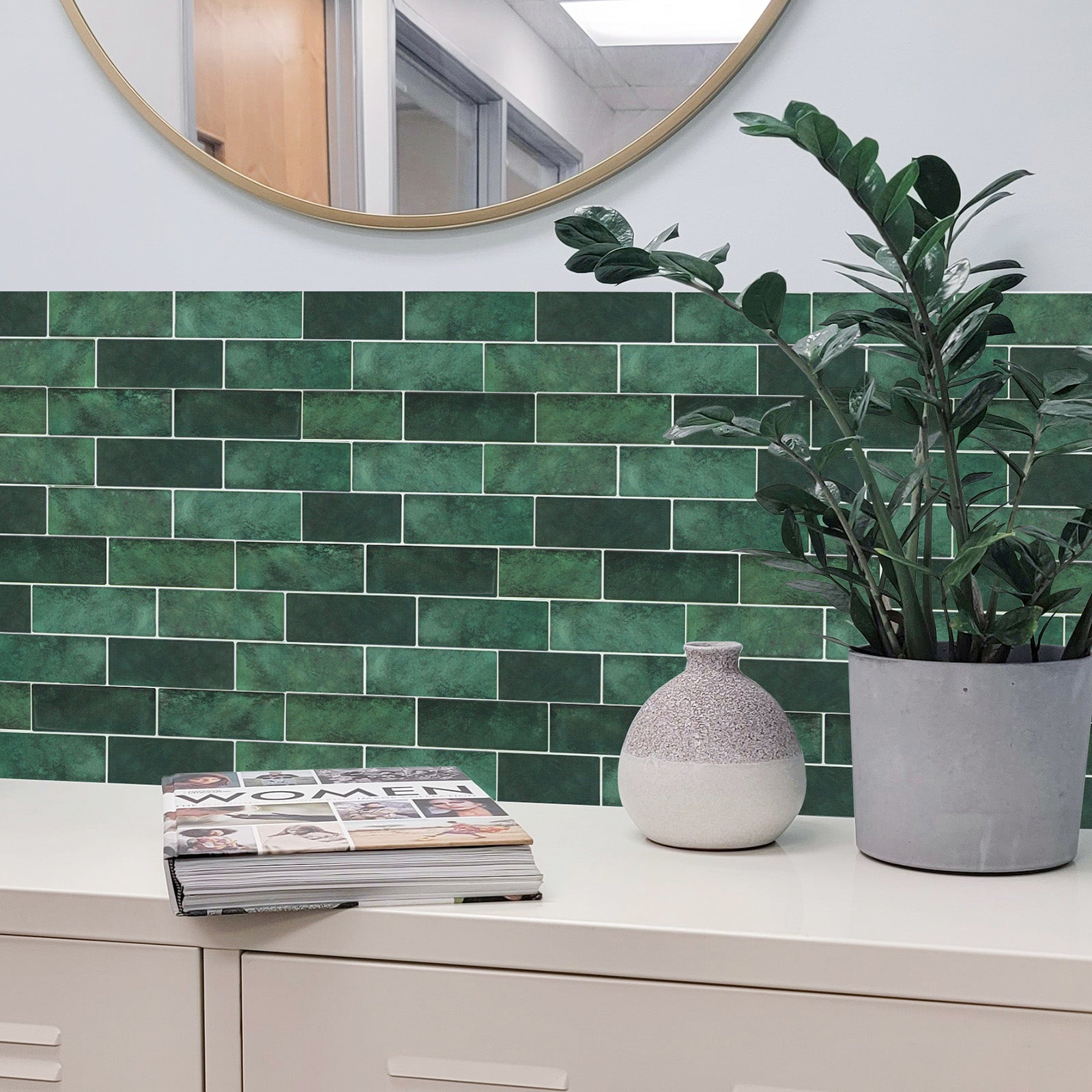 Plaktegels – Olive Green - 29,4 x 21,2 cm - Set van 5 - afbeelding 2