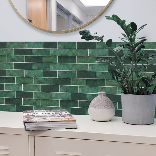 Plaktegels – Olive Green - 29,4 x 21,2 cm - Set van 5 - afbeelding 2